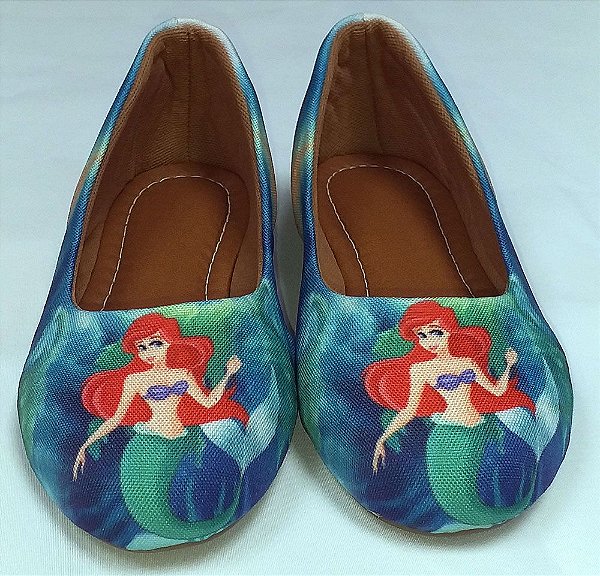 Sapatilha Ariel Pequena Sereia Infantil Mãe e FilhaTam. 23 ao 42.