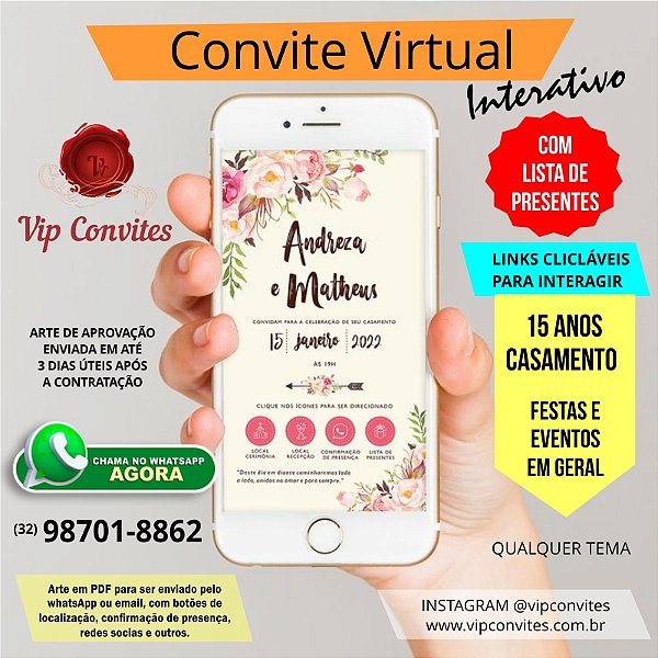 CONVITE VIRTUAL INTERATIVO - ONLINE (PDF)