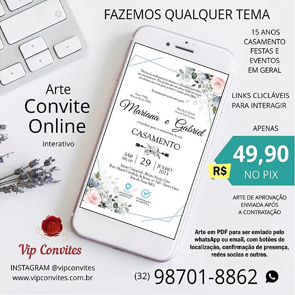 CONVITE VIRTUAL INTERATIVO - ONLINE (PDF)