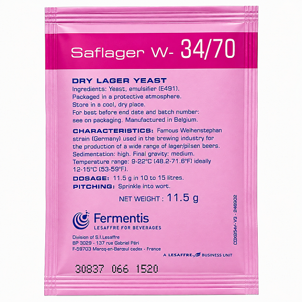 Fermento Fermentis SafLager W-34/70 11,5g