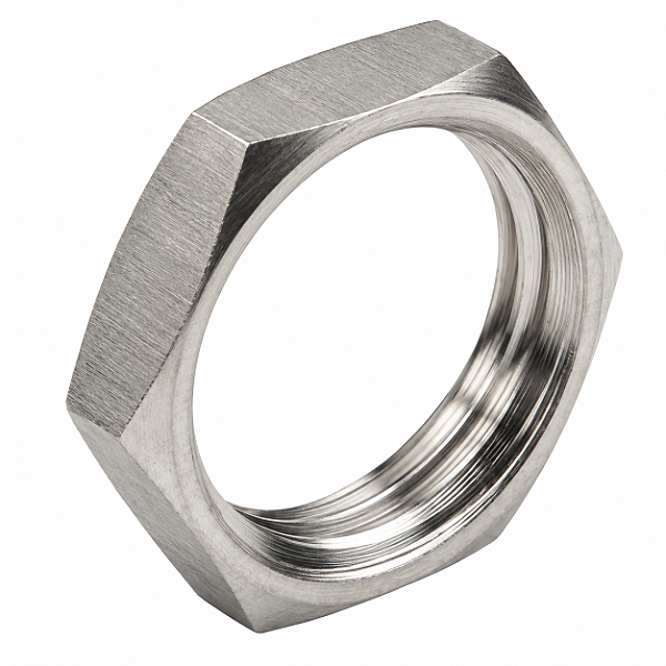 Porca 1/2" BSP em Aço Inox 304 – Espessura 6,2 mm