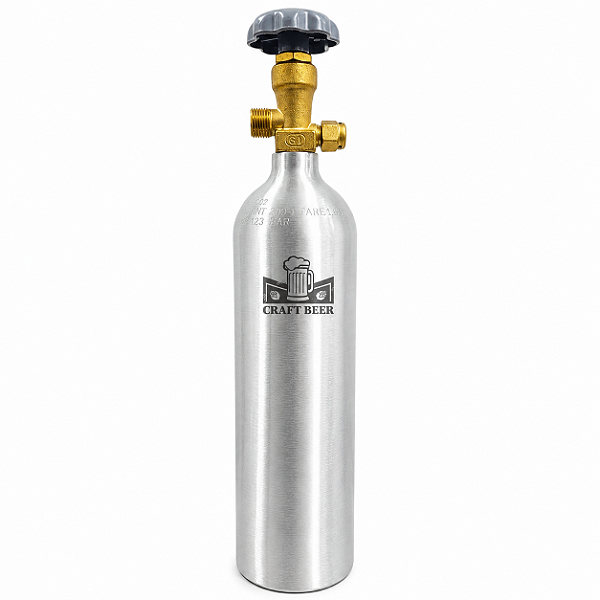 Cilindro de Gás Carbônico CO2 - Aluminio - 0,9 KG - Válvula ABL