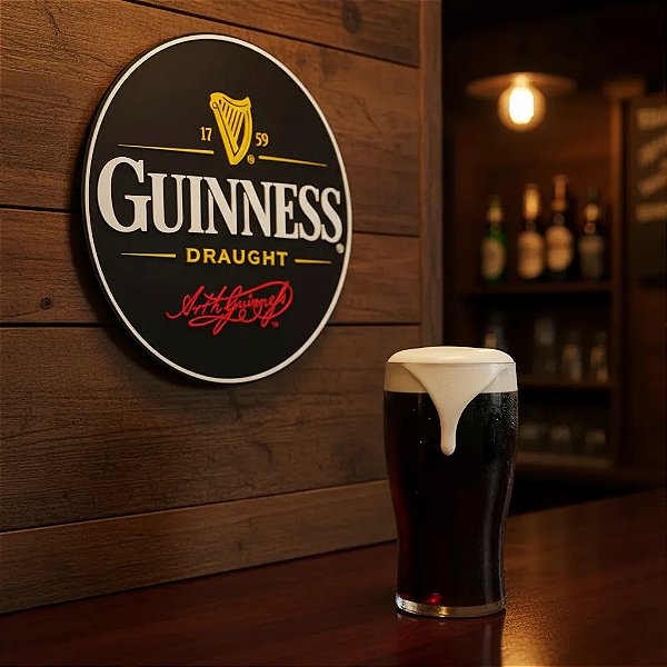 Placa Decorativa Cerveja Guinness Draught Decoração