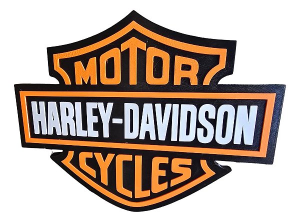 Placa Decorativa Harley Davidson 3d Print