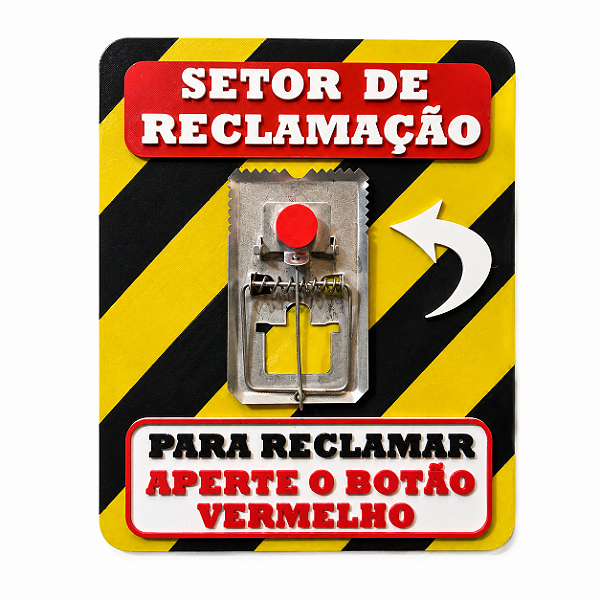 Placa Decorativa Setor De Reclamação Pla (plástico) Int/ext