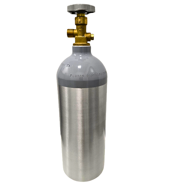 Cilindro de Alumínio CO₂ 5 LBS (2,3 kg) Portátil Válvula ABNT 209-1
