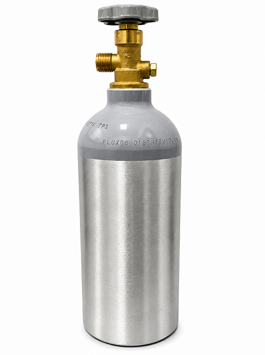 Cilindro de Alumínio CO₂ 5 LBS (2,3 kg) Portátil Válvula ABNT 209-1