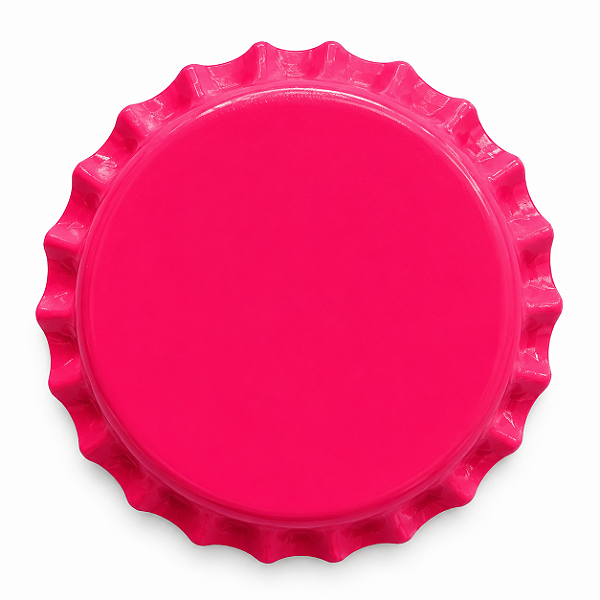 Tampinha Pry-Off Rosa Pink 26 mm – Pacote com 100 Unidades