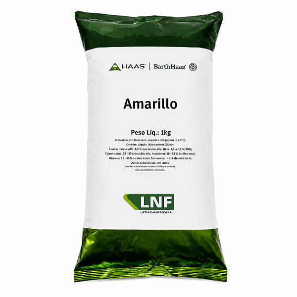 Lúpulo Amarillo® Barth Haas 1 kg Pellet T90 – Aroma Cítrico e Floral para IPA, APA e Dry Hop