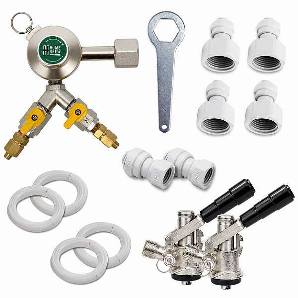 Kit Extração de Chopp - Pré Calibrado (Delivery) - 2 Vias - Conexão Engate Rápido