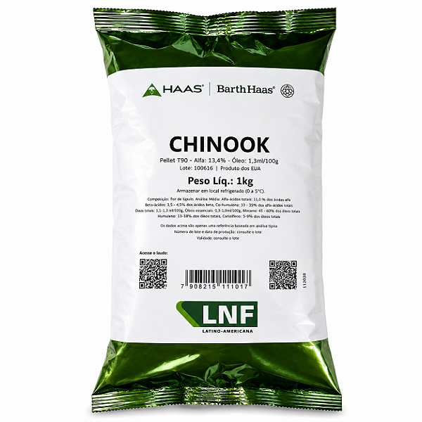 Lúpulo Chinook Barth Haas 1kg Pellets T90