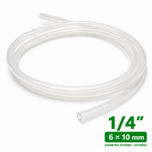 Mangueira de Silicone Atóxica 1/4" 6x10mm – Por Metro