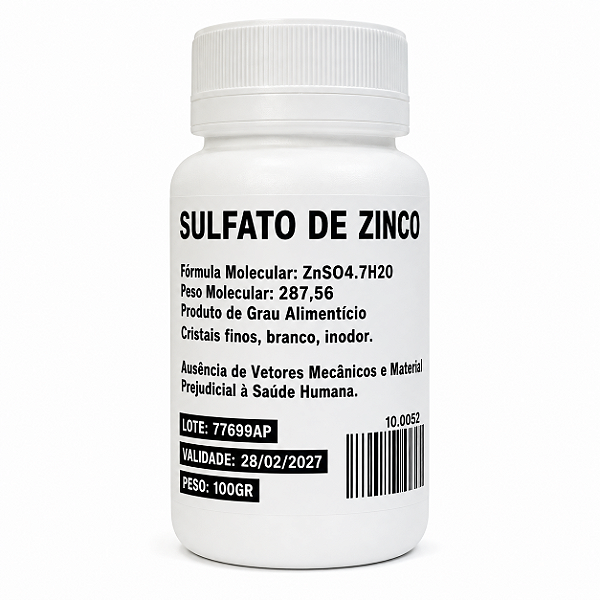 Sulfato de Zinco 100g – Nutriente para Levedura Cervejeira