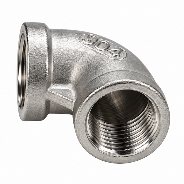 Cotovelo 90° Aço Inox 304 Rosca Fêmea 1/2" BSP x 1/2" BSP