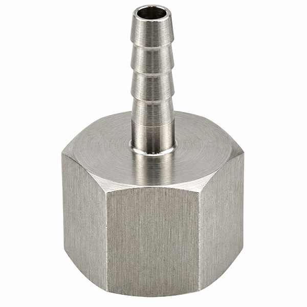Espigão 1/4" com Rosca Fêmea 1/2" BSP em Aço Inox