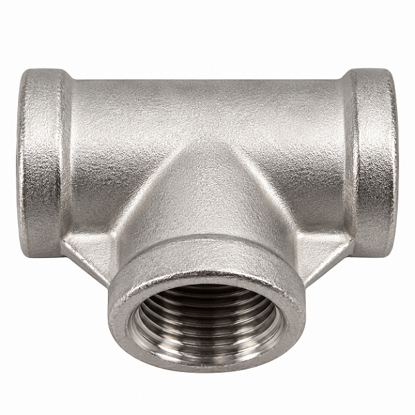 Tê 3 Vias Aço Inox 304 – Rosca Fêmea 1/2" BSP