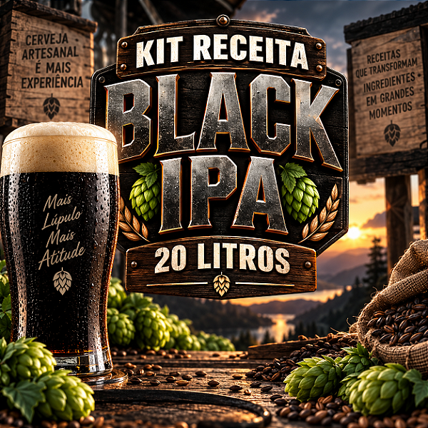 Kit Receita Black IPA – 20 Litros