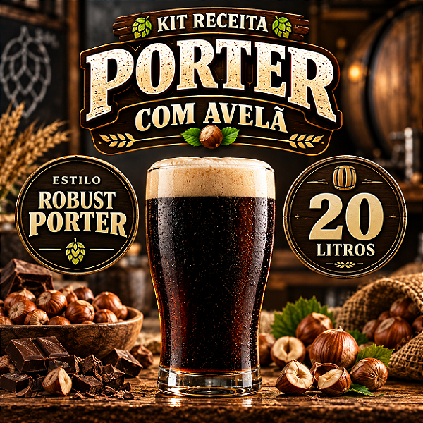 Kit Receita Porter com Avelã – 20 Litros