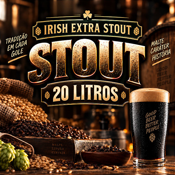 Kit Receitas Cerveja Artesanal Stout – 20 Litros