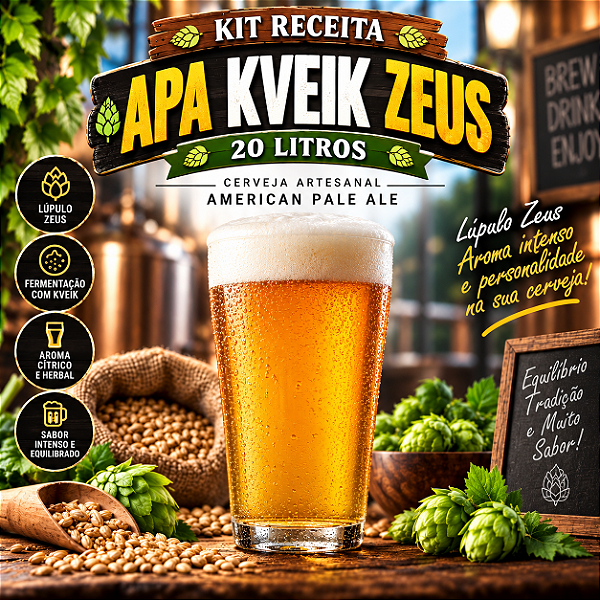 Kit Receita APA Kveik Zeus – 20 Litros