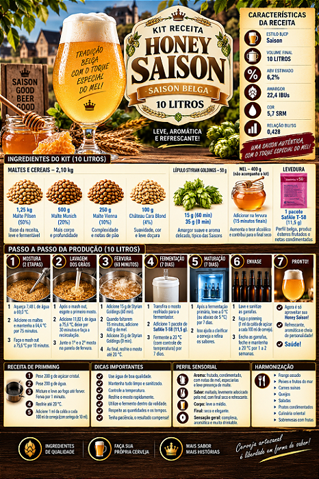 Kit Receita Honey Saison – 10 Litros