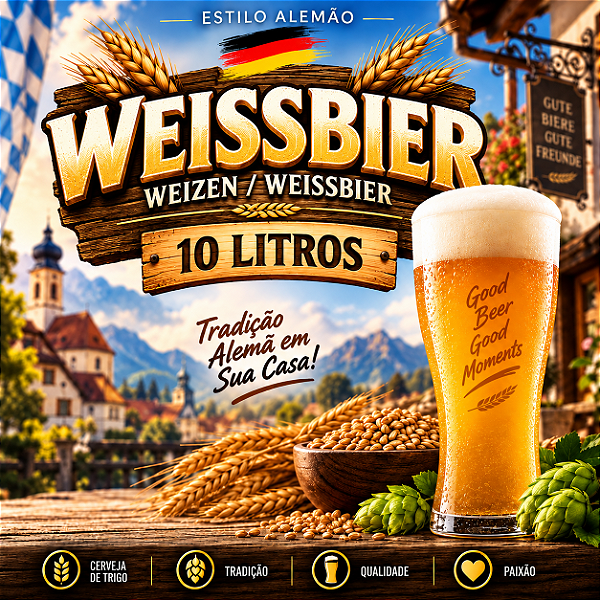 Kit Receitas Cerveja Artesanal Weiss – 10 Litros