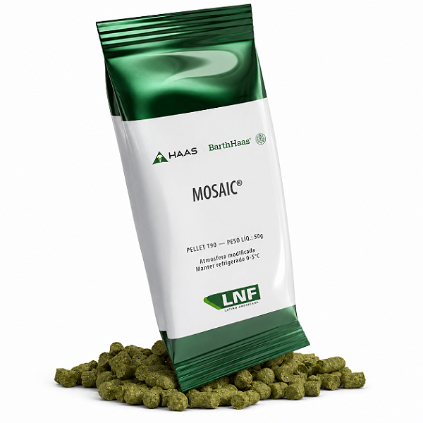 Lúpulo Mosaic BarthHaas 50g Pellet T90