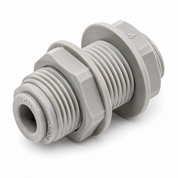 DMfit União Anteparo Tubo 3/8" x 3/8" Push-in ABU0606