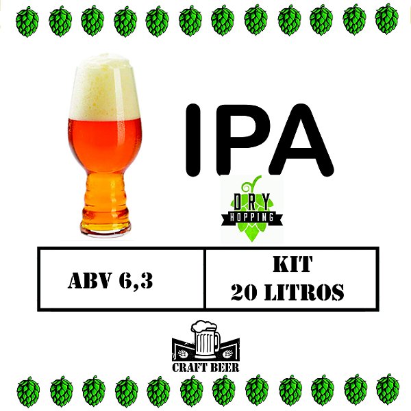 Kit De Insumos Cerveja Artesanal IPA 20 Litros