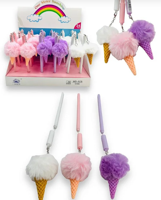 CANETA POMPOM SORVETE