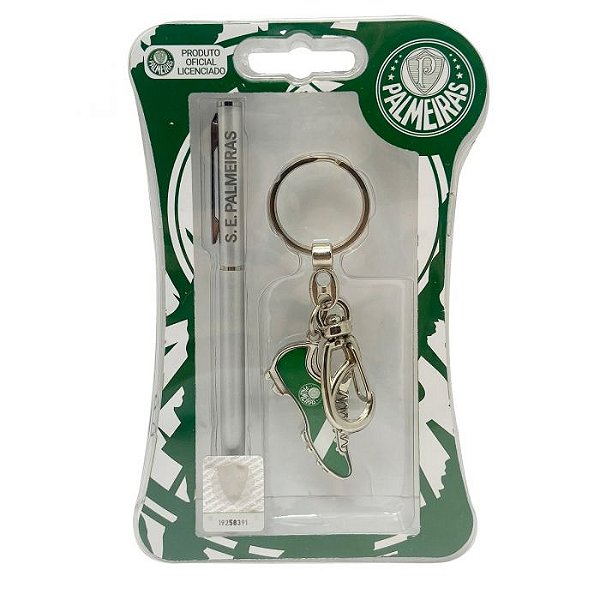 KIT CANETA E CHAVEIRO NO BLISTER - Palmeiras
