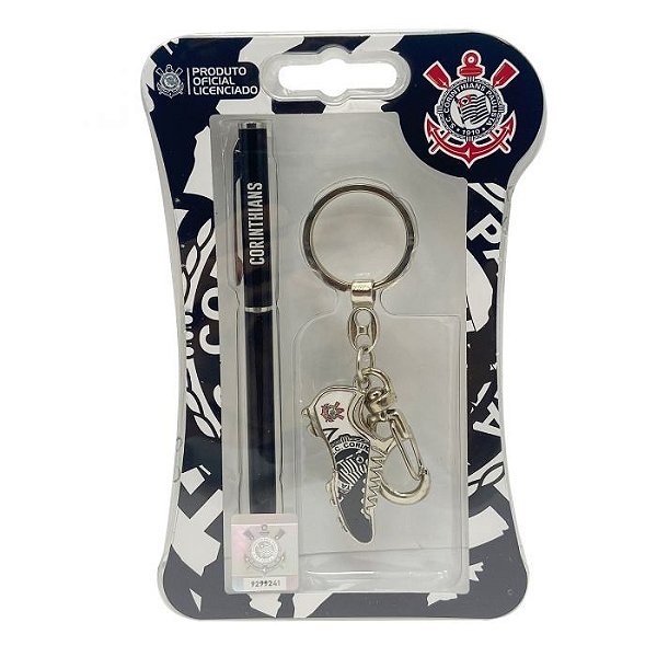 KIT CANETA E CHAVEIRO NO BLISTER - Corinthians