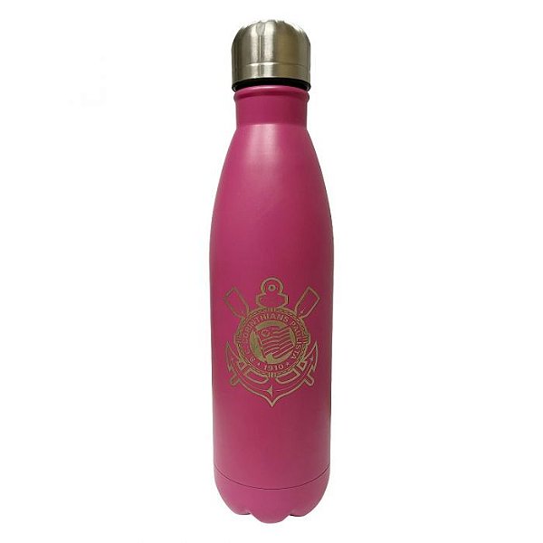 GARRAFA 750 ML CORINTHIANS ROSA- ISOTERMICA