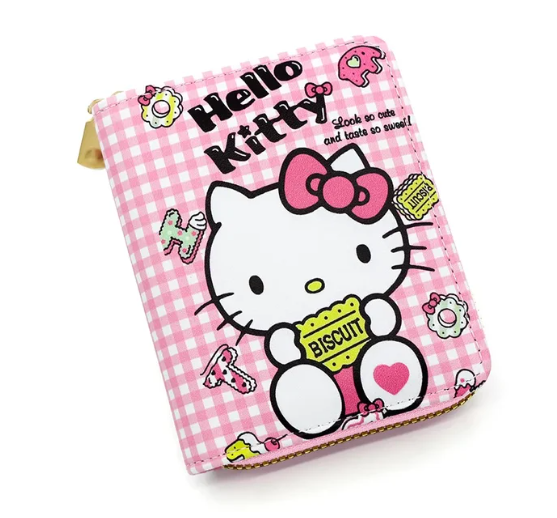 MINI CARTEIRA HELLO KITTY ZIPER  - XADREZ