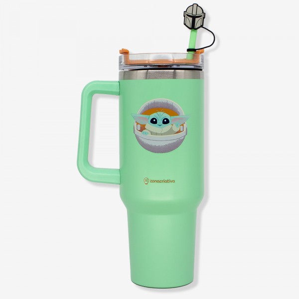 COPO COM ALÇA TUMBLER YODA - 1150 ML
