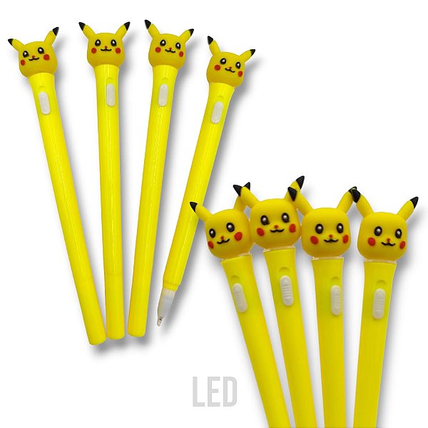 CANETA GEL LED PIKACHU POKEMON - UNIDADE