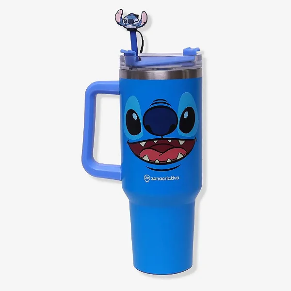 COPO COM ALÇA TUMBLER - STITCH AZUL