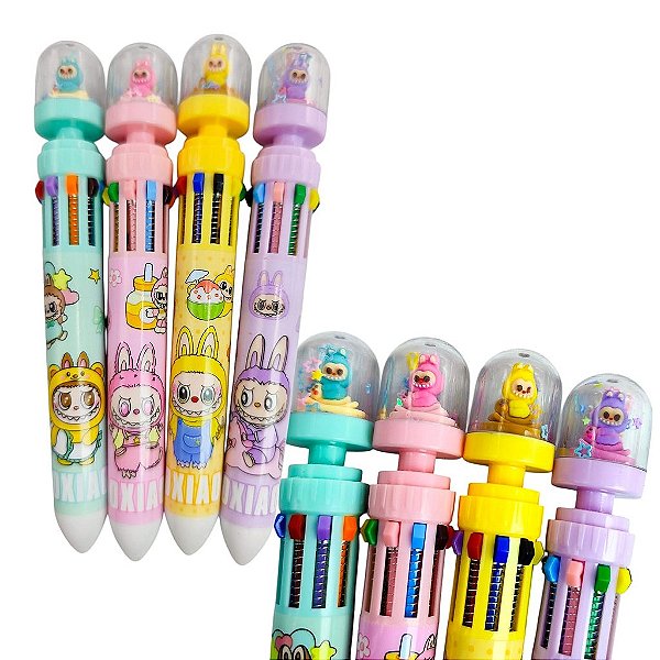 CANETA LABUBU 10 CORES