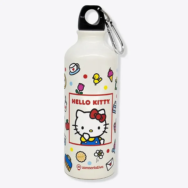 Garrafa com Mosquetão Hello Kitty
