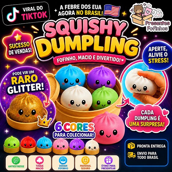 SQUISHY DUMPLING - CORES DIVERSAS SURPRESA