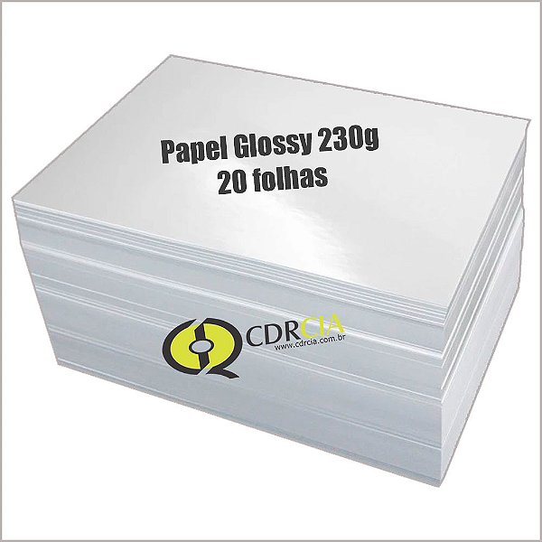 Papel A4 Fotográfico 230g Auto Brilho JoJo Neutro - Kit com 60 Folhas