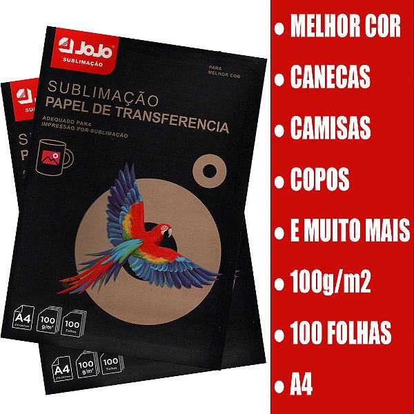 Papel Sublimatico JoJo 100g A4 Fundo Rosa 100 Folhas