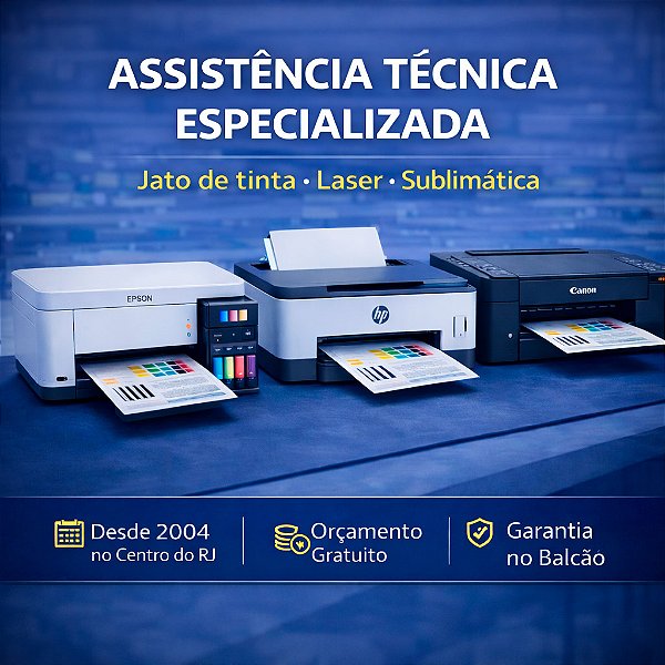 Conserto de Impressora Laser e Jato de Tinta - Centro RJ (Desde 2004)