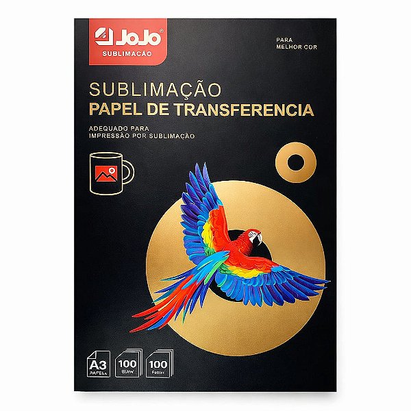 Papel Sublimático Jojo A3 Fundo Rosa Resinado -  100 Folhas