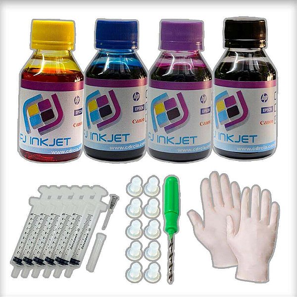 Kit Completo Recarga e adaptação Cartuchos HP 364, HP 564, HP 670, HP 920, HP 934, HP 935...