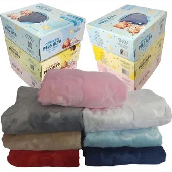 Cobertor de Bebe Alto Relevo Hazime Linha Premium Hipoalérgico 90X110 Cm