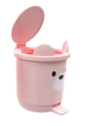 Lixeira Ursa Bear Rosa - Plasutil