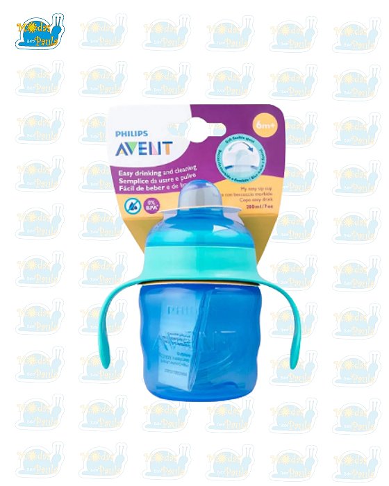 Copo de Transição Philips Avent Easy Sip 6M+ Azul 200ml - 1 Unidade