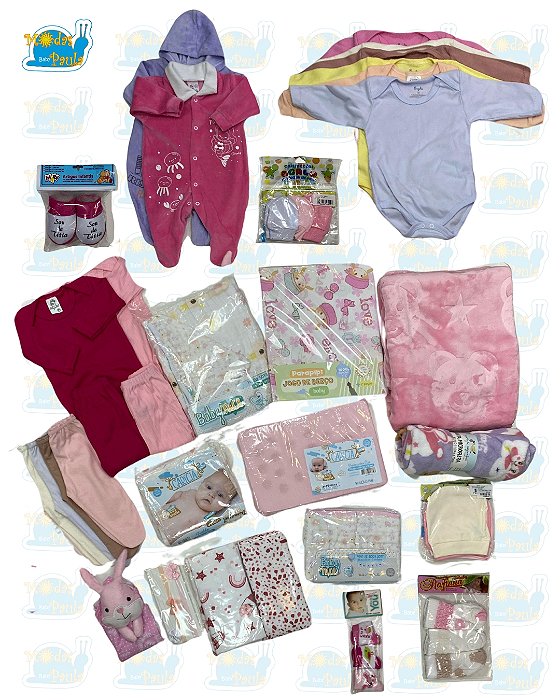 Kit Enxoval Feminino Completo - 36 Peças