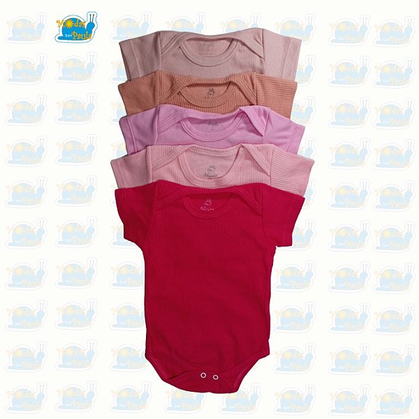 Kit com 5 Bodies Canelados - Feminino